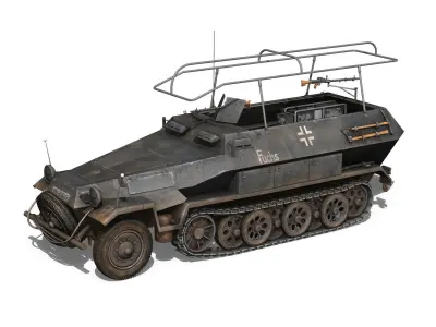 SDKFZ 251 3 - Ausf B - Communications Vehicle - 8PD 3D model