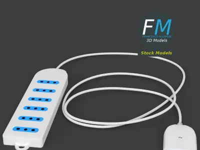 Italian power strip 3D model