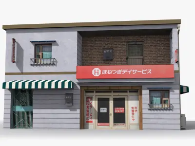 Japanese House x6 Low-poly 3D model