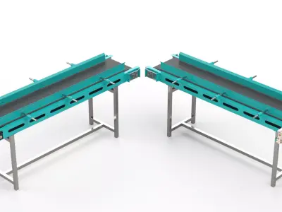 PVC Conveyor Belt Assembly 3D model