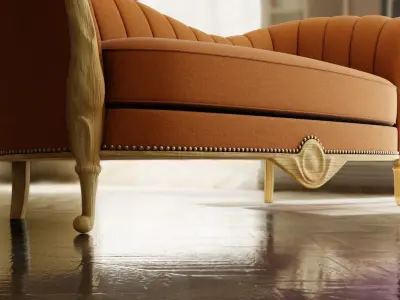 Furniture Sofa Chaise Lounge Low-poly 3D model