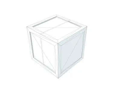 Old Wooden Cargo Crate 12PBR Low-poly 3D model