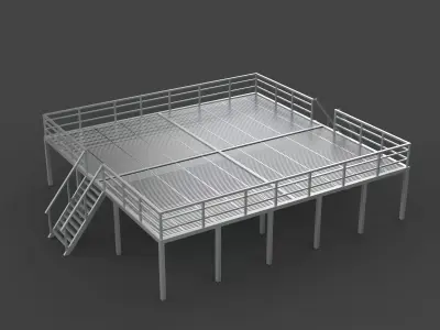 Metal platform 02 3D model