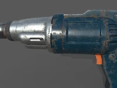 3D Drill Machine  Low-poly 3D model