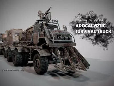 Post Apocalyptic Survival Truck 3D model