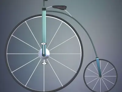 Penny farthing bicycle 3D model buy
