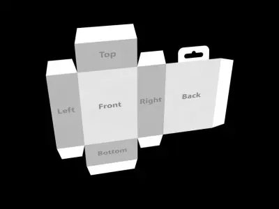 3D Package Cardboard  Box or Bag 3D model