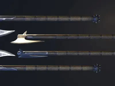 Dragon Hunter Axe Low-poly 3D model