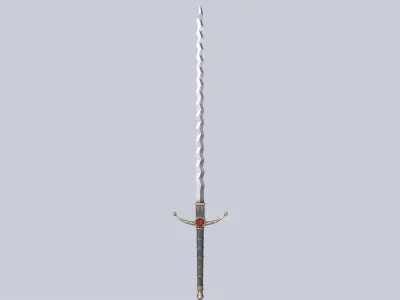 Flamberge Low-poly 3D model