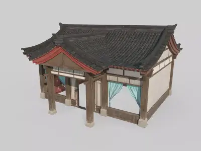 Asian Ancient Architecture Pharmacy 3D model
