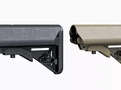 AR 15 M4 LMT Sopmod Stock Low-poly 3D model