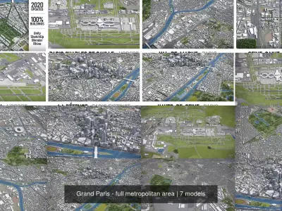 Paris - Grand Paris 3D Model Pack purchase
