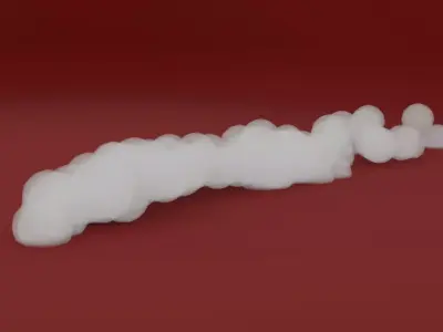 Partical System Tire Smoke Template Free 3D model