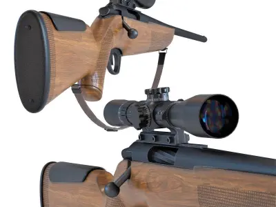 300 Bolt Action Rifle 3D model
