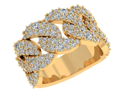 Cuban Ring 3D print model 2