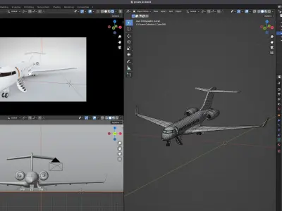 PRIVATE JET 3D model by bongkarn