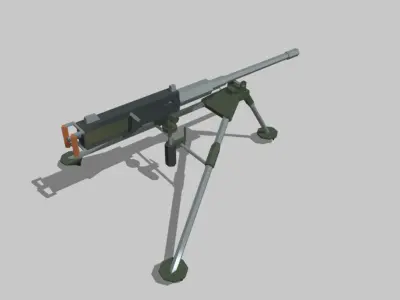 M2 Browning Free low-poly 3D model