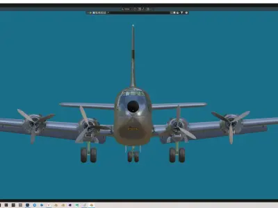 C-124 cargo Free 3D model