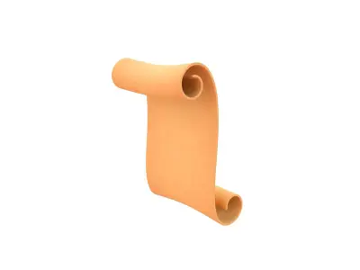 Scroll wooden 3D model