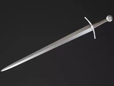 Medieval Sword Free low-poly 3D model
