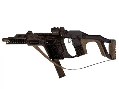 Stylized Smg Weapon  Free 3D model