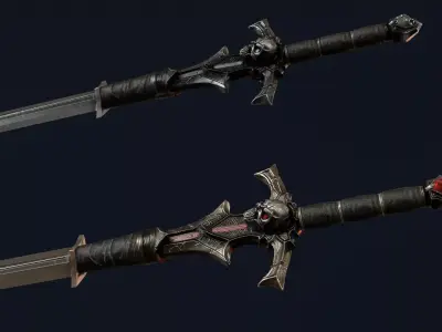 Dark Lord Sword 3 Low-poly 3D model