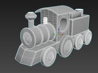 Steam trains 3D model