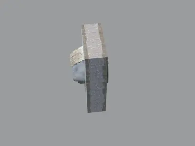 Medieval castle garderobe toilet Low-poly 3D model