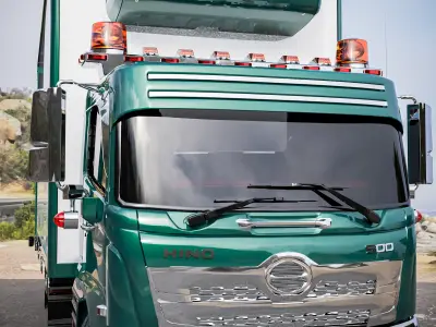 HINO 500 Ranger box truck 3D model