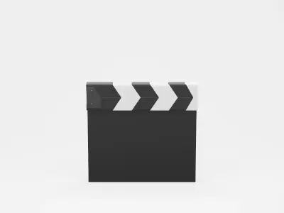 Clapperboard or Film Slate 3D Model 3D model