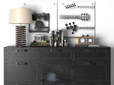 HOPPER WIDE DRESSER 3D model