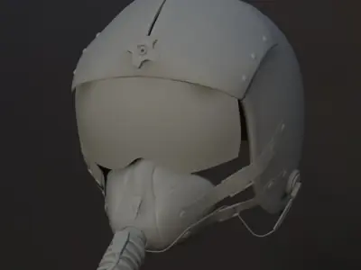 Pilot helmet 3D model buy