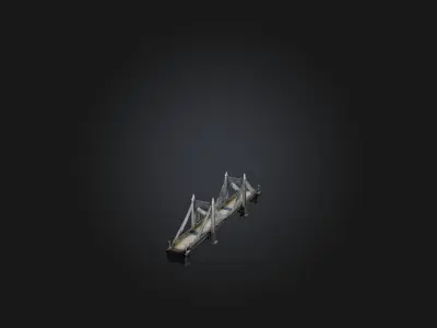 Realistic Bridge Model Low-poly 3D model