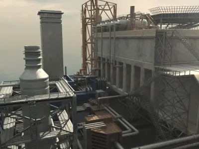 oil platform 3D model shop