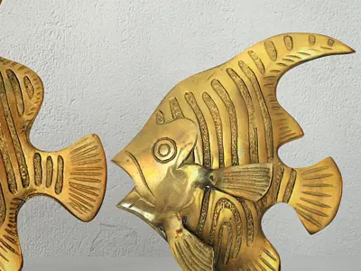 Brass Angel Fish 3D model