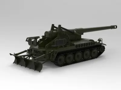M110A2 heavy self propelled 3D model