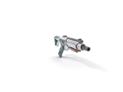 Futuristic Assault Rifle model pack Low-poly 3D model