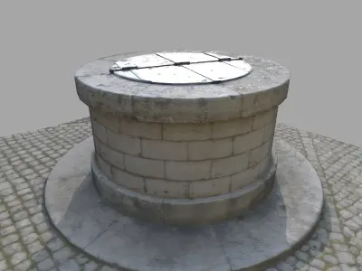 Water well Low-poly 3D model shop
