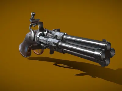 Historical gun 3D model