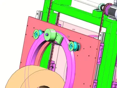 Horizontal Pipe Coil Wrapping Machine- Cable Wire Packing System 3D model