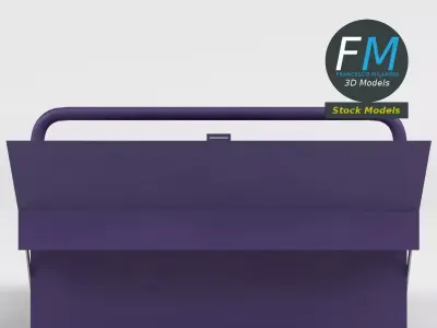 Cantilever tool box open 3D model