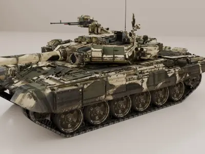 Rigged T90A Game Ready 3D model