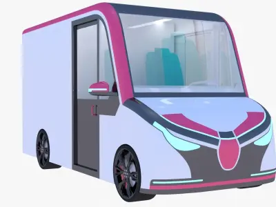 Delivery van concept 2023 3D model