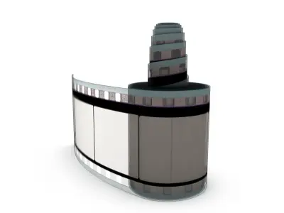 Motion Picture Film Roll 3D model