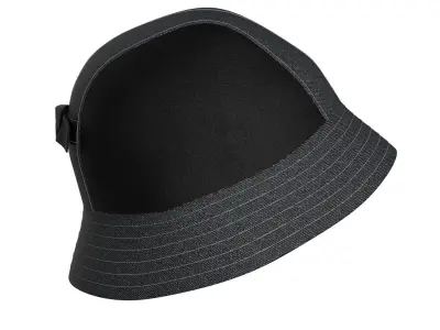 Denim Buckle Bucket Hat 3D model