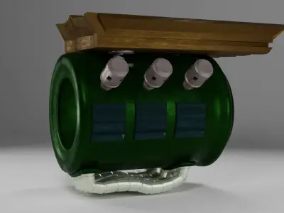 Post-apocalyptic Hand Saw Cannon 3D model