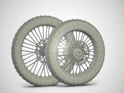 Motorcycle Tire Low-poly 3D model
