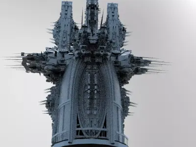 Sci Fi Fusion Emperor Tower 3D model