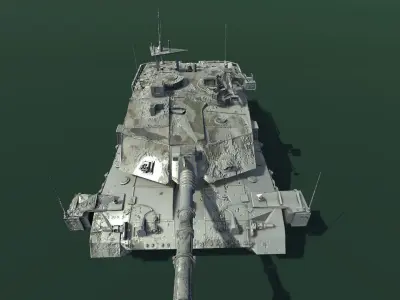 Chellendger tank Low-poly 3D model