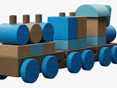 Kids Toys - Train 3D model